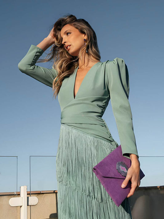 Alina| Vestido de flecos