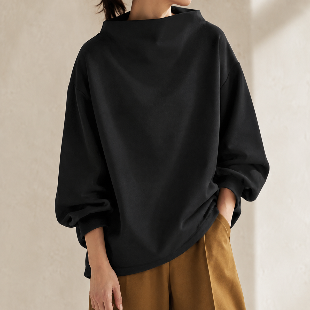 Jersey de cuello alto Colette