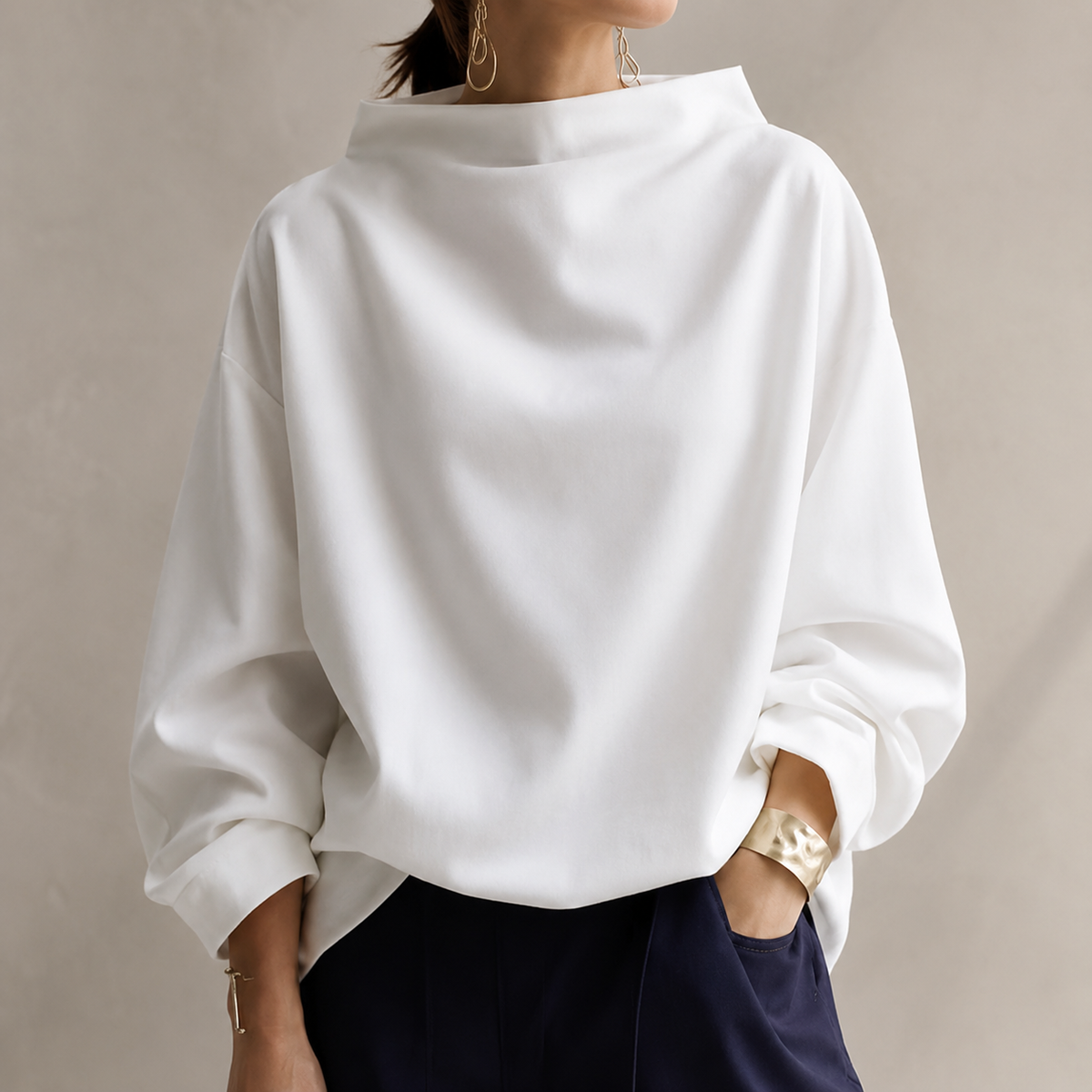 Jersey de cuello alto Colette
