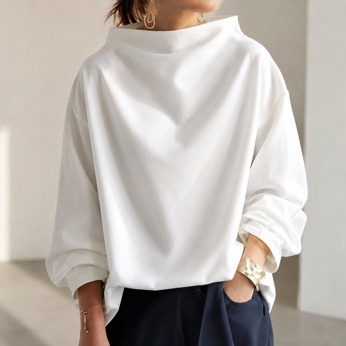 Jersey de cuello alto Colette