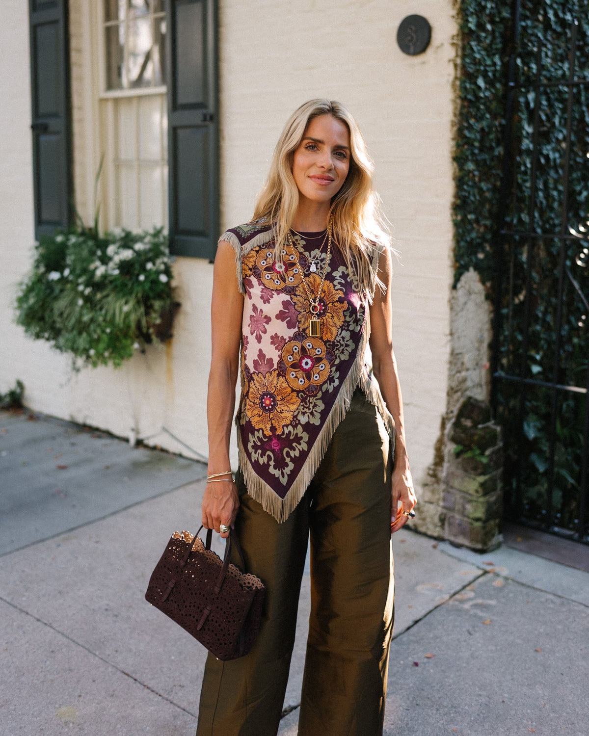 Maria I Top con flecos y efecto foulard