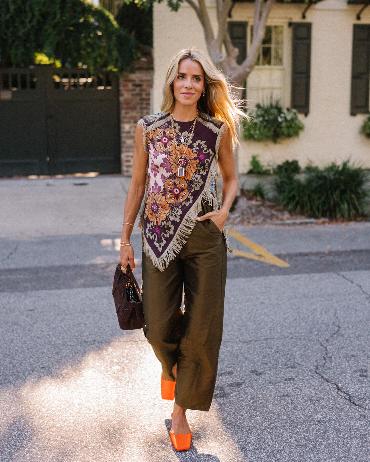 Maria I Top con flecos y efecto foulard