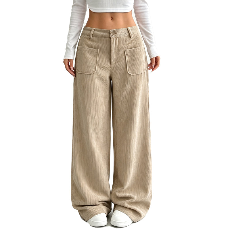 Sara I Pantalones de pierna ancha para mujer, de corte cómodo y holgado