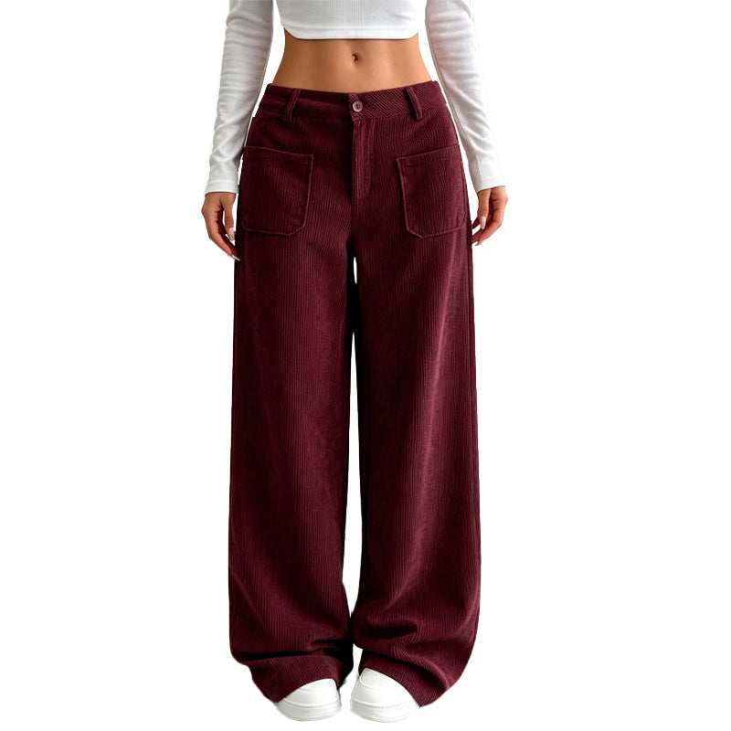 Sara I Pantalones de pierna ancha para mujer, de corte cómodo y holgado