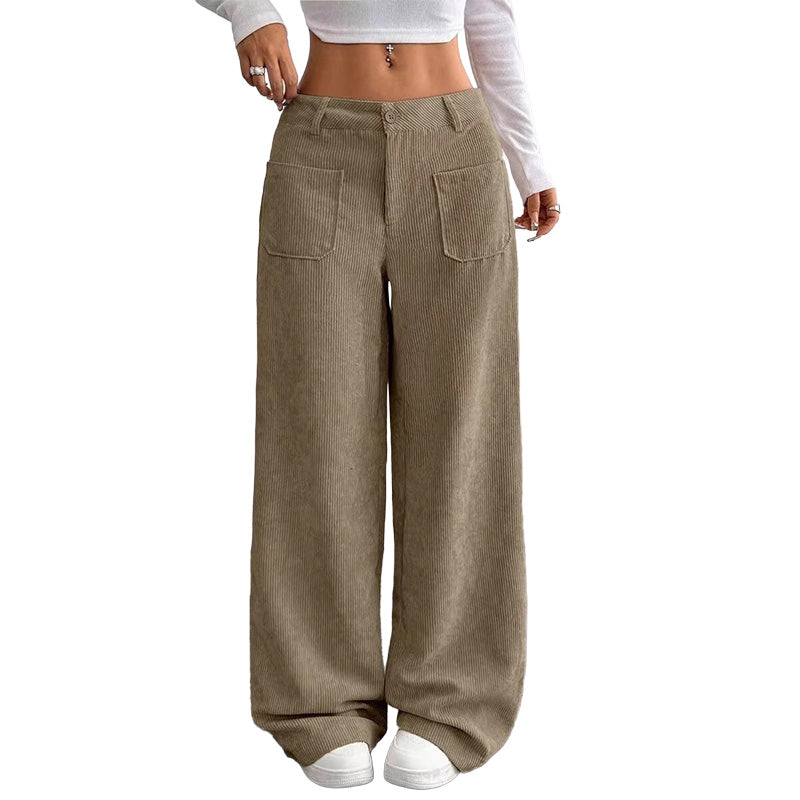 Sara I Pantalones de pierna ancha para mujer, de corte cómodo y holgado